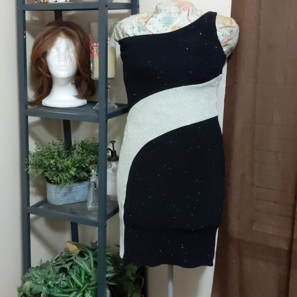 One shoulder Bari Jay cocktail dress
